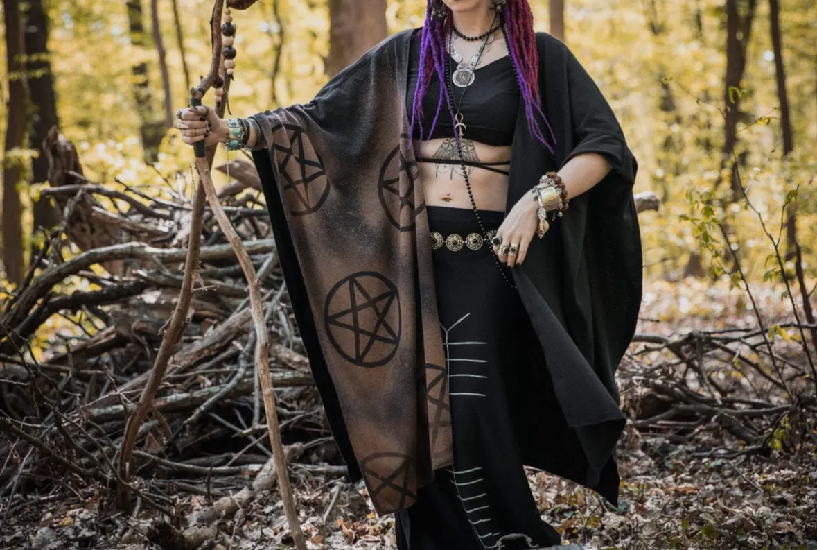 Long Pentagram Ritual Robe Jacket