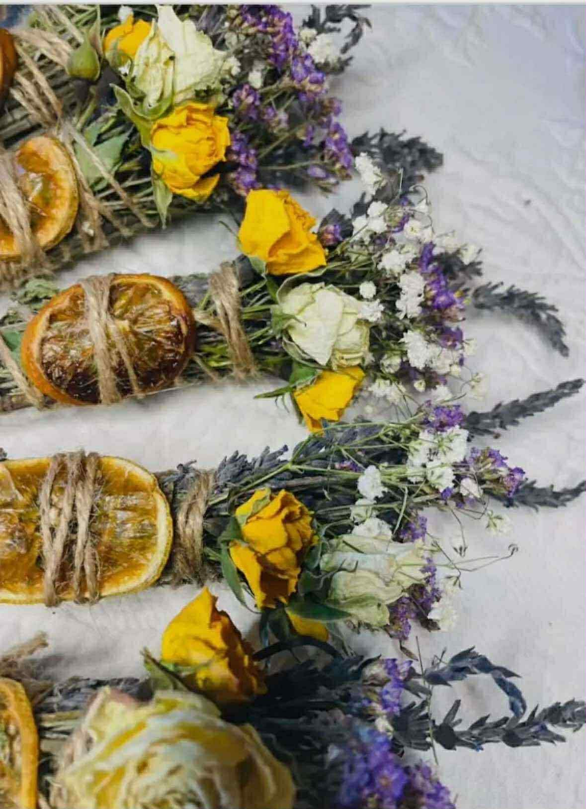 Lavender, Mint, Lemon Spring Smudge Stick