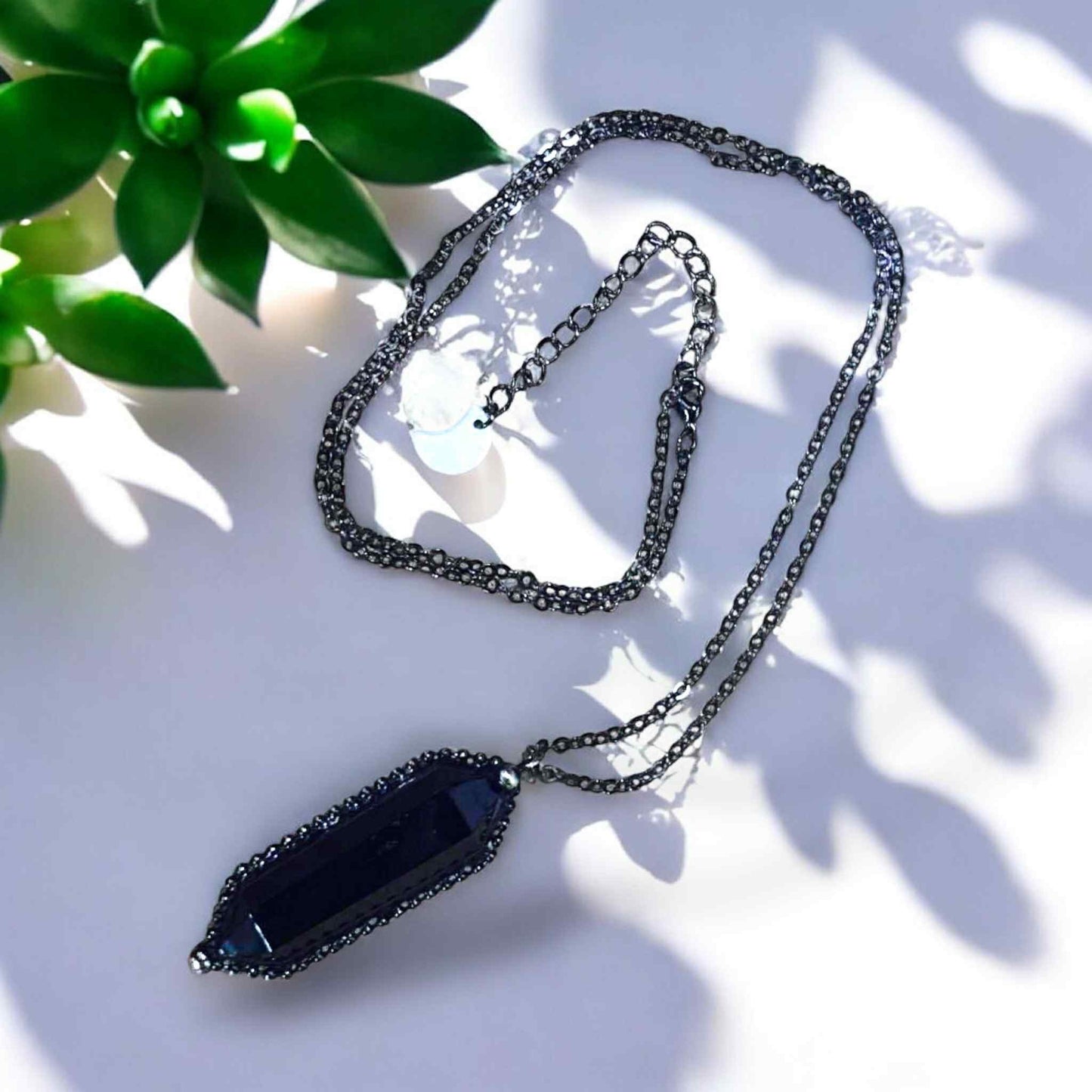 Obsidian Crystal Necklace