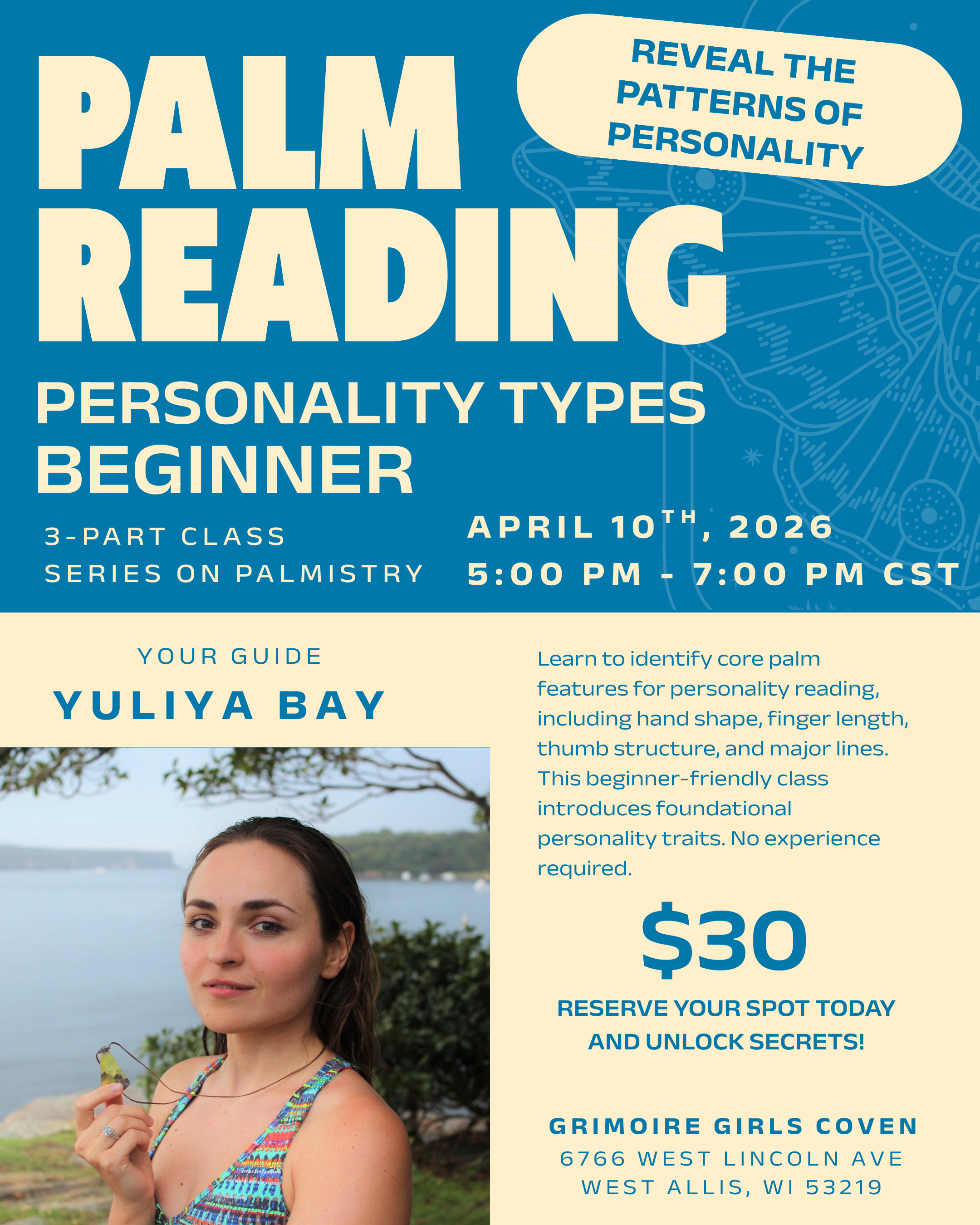 Palm Reading: Personality Types with Yuliya Bay - Beginner
