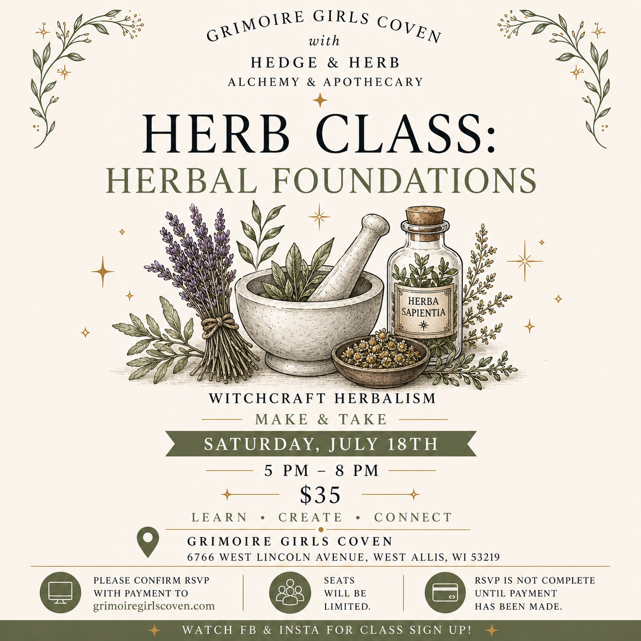 Herbal Foundations: Witchcraft Herbalism
