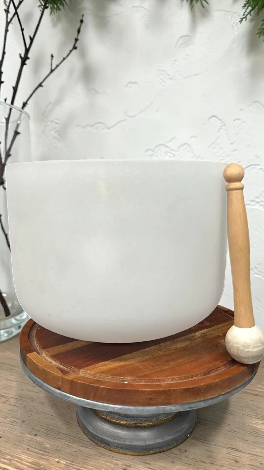 10-Inch Quartz Singing Bowl with Mallet