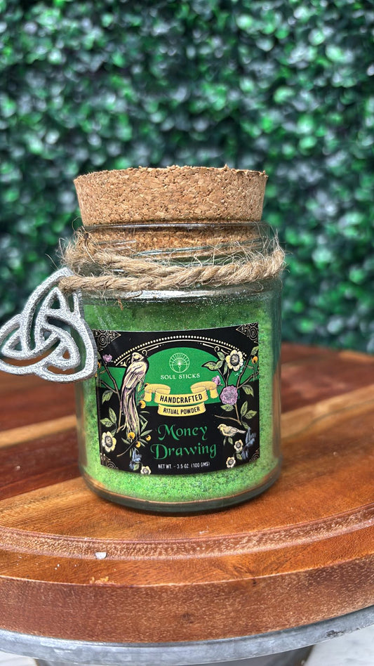 Money Drawing Ritual Spell Powder Jar