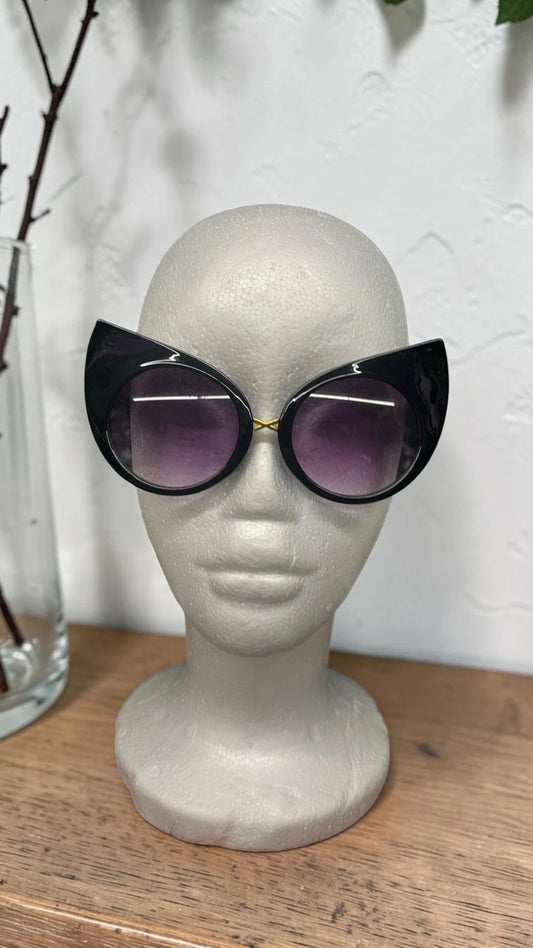Midnight Enchantress Cat-Eye Sunglasses