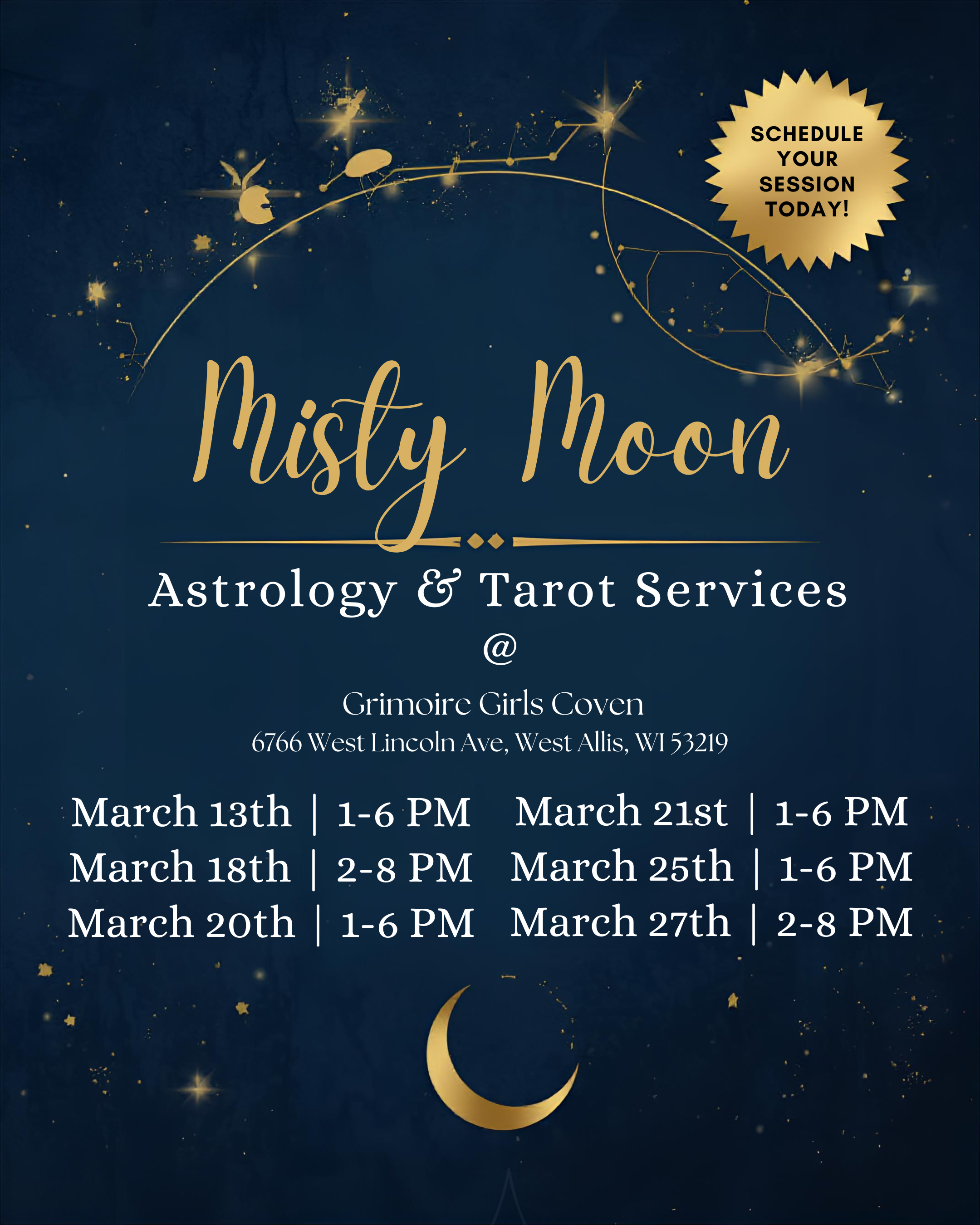 Astrology and Tarot Services with Misty Moon