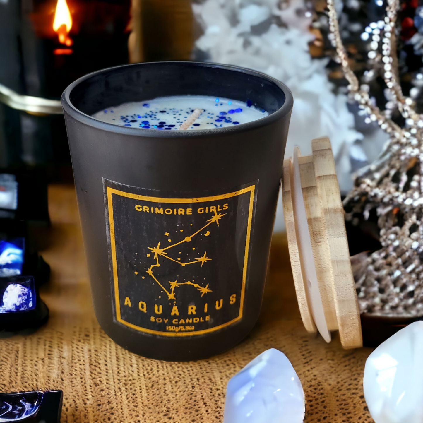 Aquarius Zodiac Candle