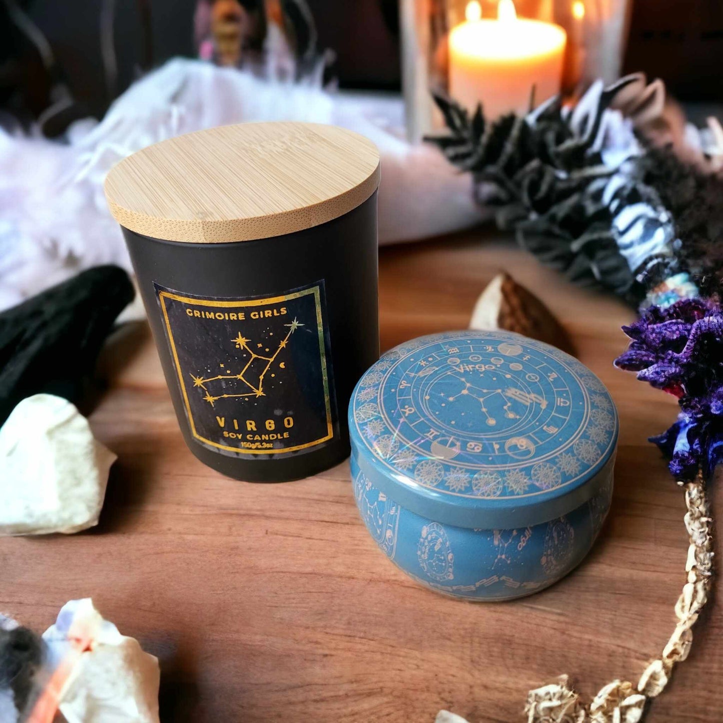 Virgo Zodiac Candle